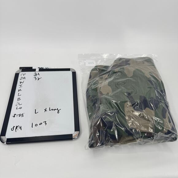 JROTC Coat Mens Large Extra Long Hot Weather Woodlands Camo Combat Button Up - Picture 8 of 8